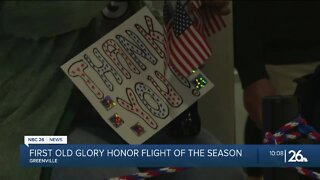 Veterans return form Old Glory Honor Flight