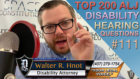 #111 of the 200 most common disability ALJ hearing questions. SSI SSDI (Not Finish What You Start)