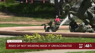 Risks of not wearing mask if unvaccinated