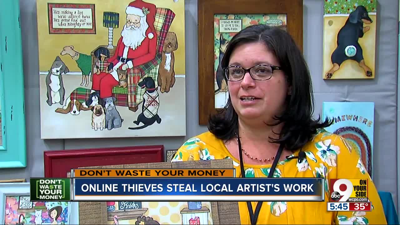 Online thieves steal local artist's work