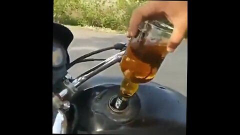 this is why you shouldn't ever put whisky in your motorbike
