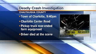 Man killed as pickup truck crashes into manure spreader in Chautauqua County
