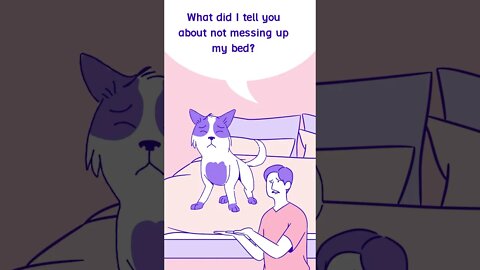 Shorts Shortsbetter Pink and Purple Pet Cute Dog 🐶 Animal Text English Cartoon Comic Animation Film