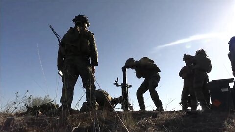 Marines Conduct a Mortar Range - Steel Knight 22