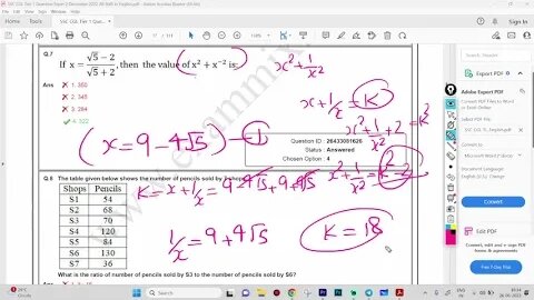 SSC CGL Tier 1 2022 (2nd December Shift 1) Maths Solutions MEWS #ssc #pyq