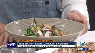 Recipe for rosemary & soy chicken skewers