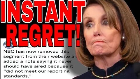 NANCY PELOSI COVER-UP CONTINUES AS NBC PULLS VIDEO CRITICAL OF PELOSI