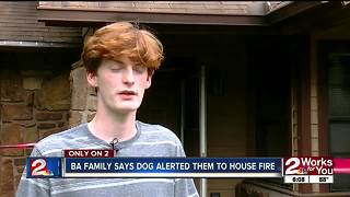 Family credits dog for alerting them of house fire