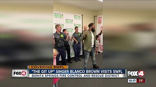 Bonita Springs Fire Control dance with country singer Blanco Brown