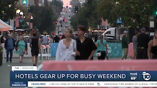 Hotels gear up for busy weekend