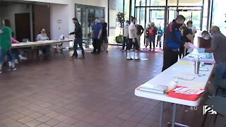 Lines Winding Down at the Polls