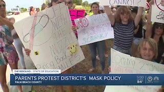 Palm Beach County parents protest school district's mask policy