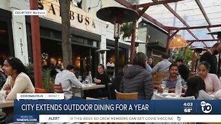 City extends outdoor dining for a year