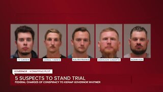 5 men federally charged in Whitmer kidnapping plot will stand trial