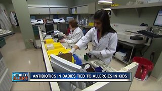 Antibiotics in infancy tied to allergies in childhood, research finds