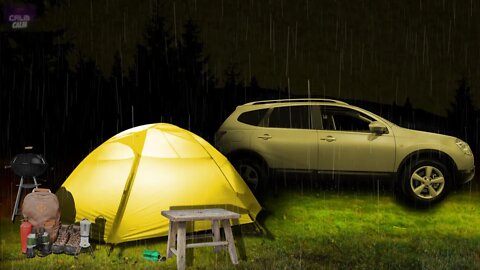 Relaxing Rain Sounds for Sleep with Thunder, Rain Sounds for Sleeping with Lightening Tent - 10 H