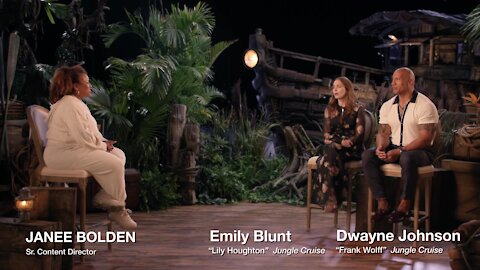 "Jungle Cruise" Star The Rock Jokes Scariest Part Was Emily Blunt "Without Makeup"