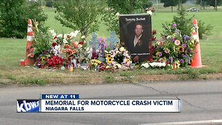Memorial for motorcycle crash victim