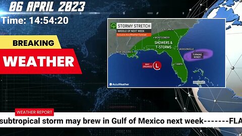 Rare April subtropical storm may brew in Gulf of Mexico next week