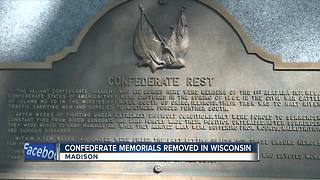 Confederate memorials being removed at Wisconsin cemetery