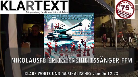 Nikolausfeier der Freiheitssänger FFM - klare Worte und Musikalisches vom 06.12.23