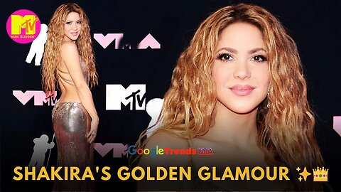 Shakira's Golden Glamour at MTV Awards 2023 ✨👑