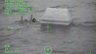 US Coast Guard rescues 3 from life raft after fishing boat sinks