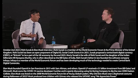 Elon Musk & Rishi Sunak | Elon Musk & Rishi Sunak Discuss Artificial Intelligence, Glenn Beck Discusses Skynet, Rishi Sunak Pushes Central Bank Digital Currencies, Who Is Rishi Sunak?, Elon Musk Discusses Synethic mRNA Technology, Synthetic DNA