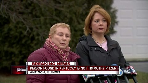 Timmothy Pitzen's grandmother and aunt read statement after FBI confirms person found is not their boy