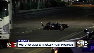 Motorcyclist critically injured in west Phoenix