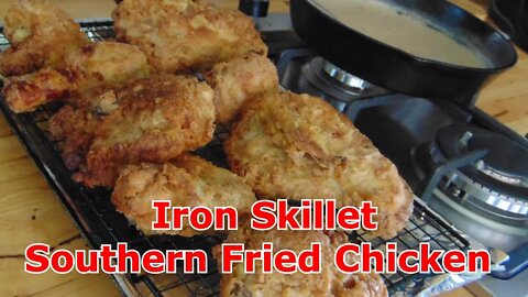 Iron Skillet Southern Fried Chicken - The Hillbilly Kitchen