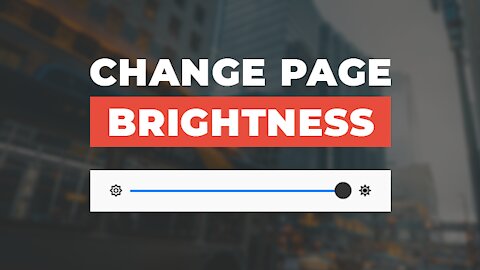 Change the page brightness using a Range Slider