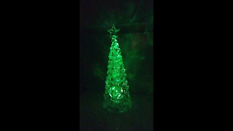 Color changing crystal Christmas tree