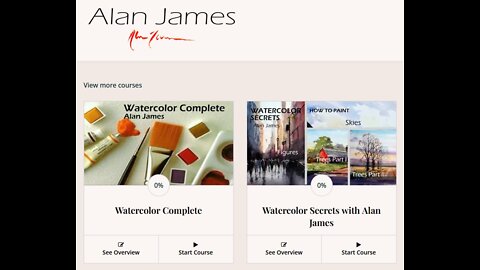 0:01 / 0:55 Watercolor Secrets Courses with Alan James