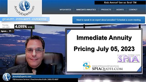 Immediate Annuity SPIA Pricing July 2023 | Rates are up | (A+) rated carrier sample quotes per $100K