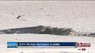 City of Omaha to pay for pothole damage