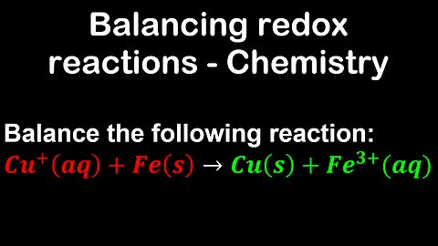 Balancing redox reactions, example - Chemistry