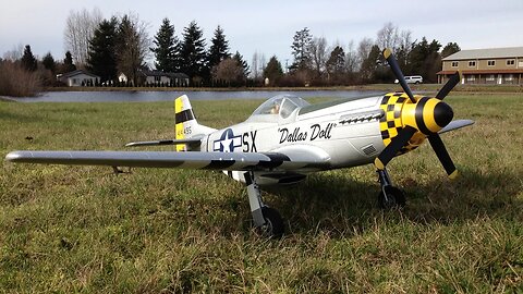 John's E-flite P-51 Mustang Magic with Views of Mount Baker and the Twin Sisters