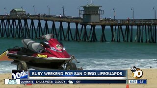 San Diego lifeguards busy over weekend
