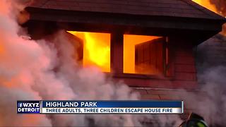 Three adults, three children escape house fire in Highland Park