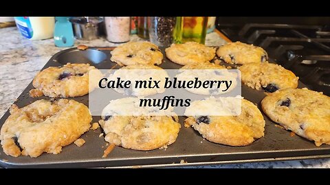 Cake mix blueberry muffins