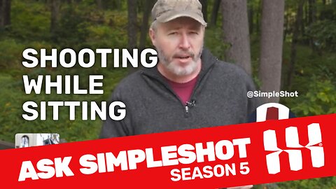 Shooting slingshots while sitting down