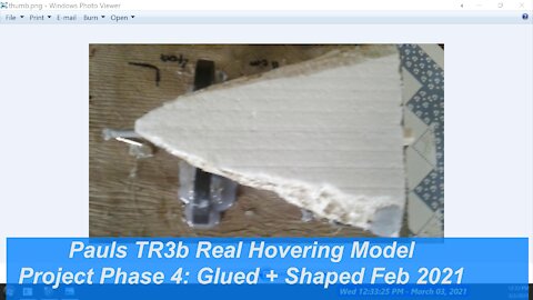Pauls TR3b Hovering Model Project; Phase 4 - The Out There Channel Episode Mar 2021
