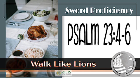 "Sword Proficiency: Psalm 23:4-6" Walk Like Lions Christian Daily Devotion with Chappy Feb 9, 2021
