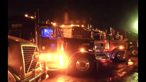 RIGHT NOW: U.S. trucker convoy heading toward D.C. arrives in Hagerstown, MD…