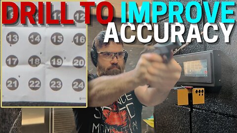 Best Pistol Drill to Improve Long Range Accuracy (5-25 Yard Dot Drill) | Can You Beat My Score?