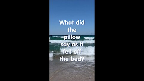 What did the pillow said?