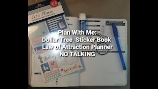 Plan With Me: Dollar Tree Sticker Book and Law of Attraction Daily Planner