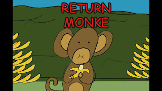 reject humanity, return to monke | monke eats banana animation