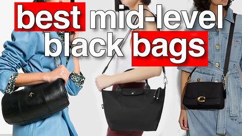 😍 The Very Best Mid-Level LUXURY Black Handbags (elegant simplicity) 👜